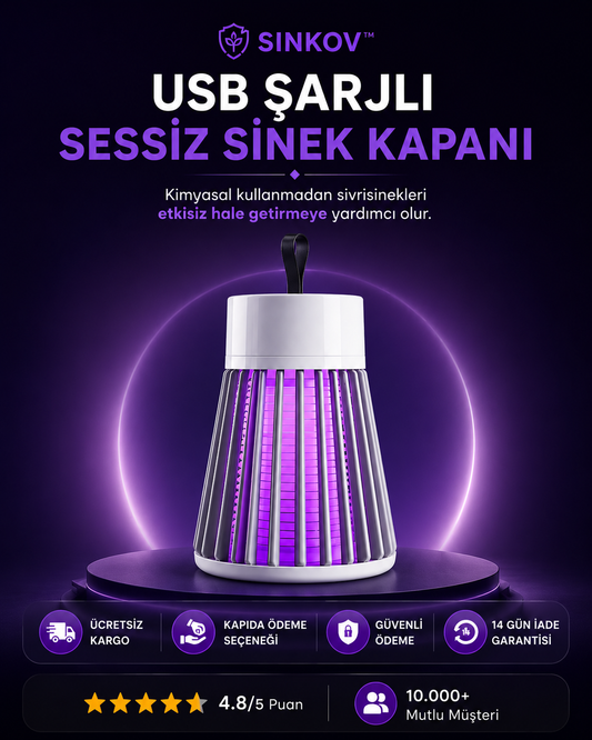 Sinko™ USB Şarjlı Sessiz Sinek Kapanı