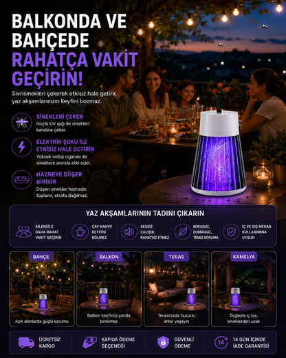 Sinko™ USB Şarjlı Sessiz Sinek Kapanı