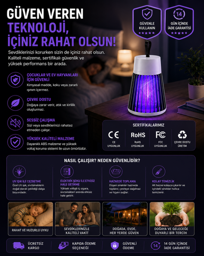 Sinko™ USB Şarjlı Sessiz Sinek Kapanı